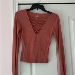Long sleeve crop top